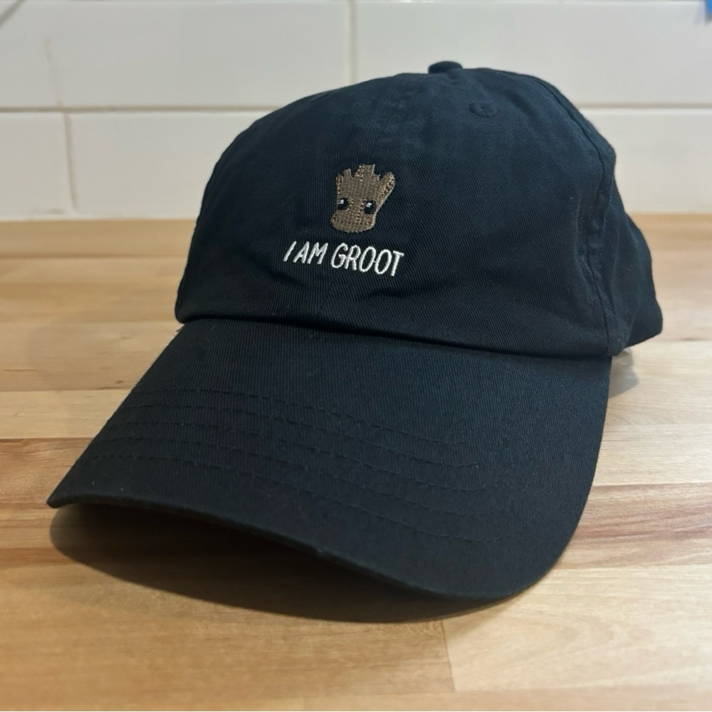 Disney Black Groot Embroidered Hat